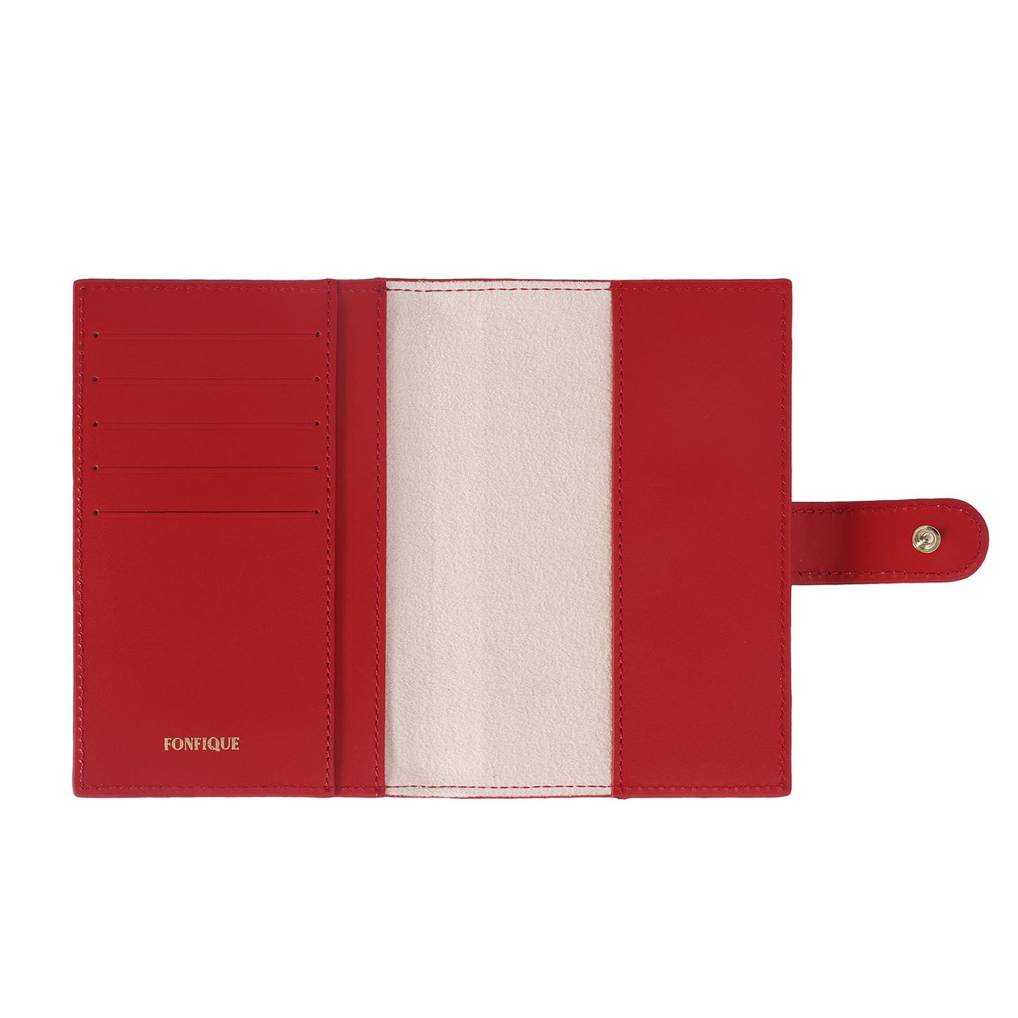 Gemma Passport Holder Retro Hearts Beige