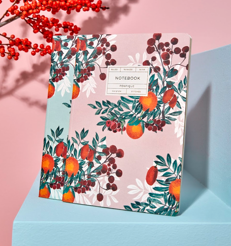 Citrus Set of 2 Stitched Notebook