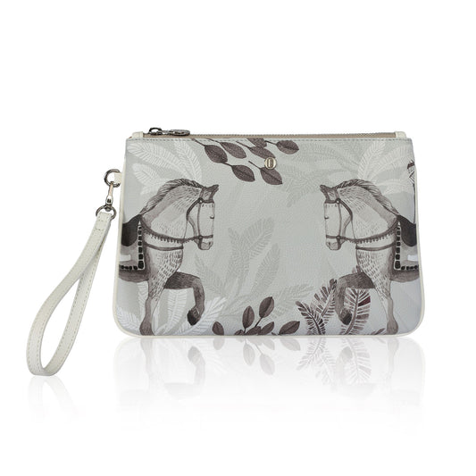 Dalida Clutch Horses Gray