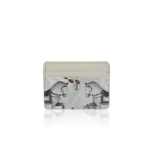 Dora Cardholder Horses Gray