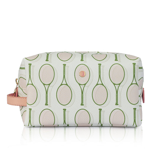 Bacio Make-up Bag in Tennis 2 Green