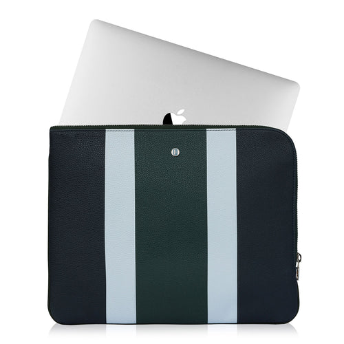 Brera Laptop Sleeve in Navy Stripe