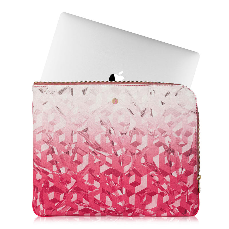 Brera Laptop Sleeve in The Cubes Pink