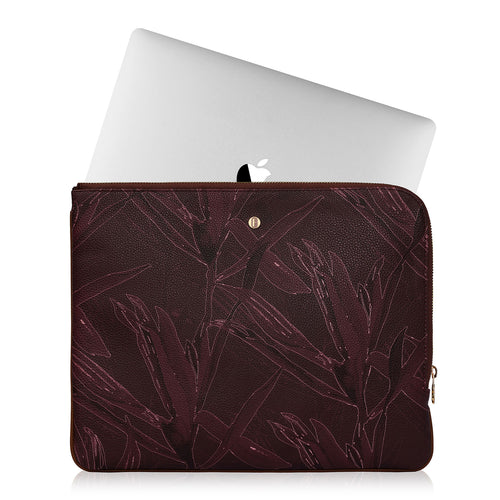 Brera Laptop Sleeve in Cradle Burgundy