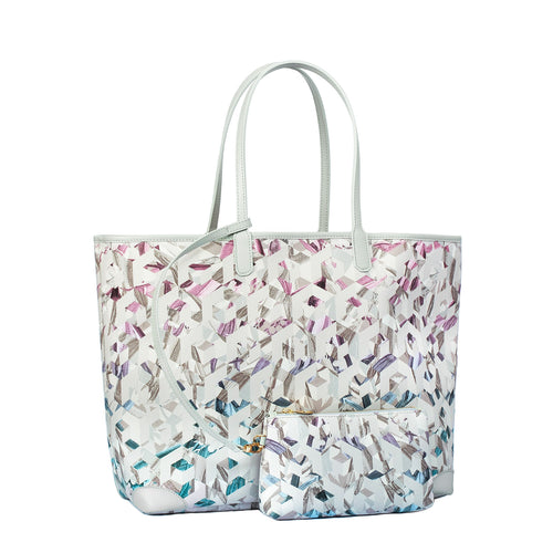 Carla XL Tote Bag Lilac Cubes