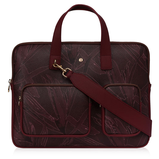 Petra Laptop Bag Cradle Burgundy