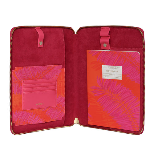 Risha Organizer in Summer Palms Fuchsia