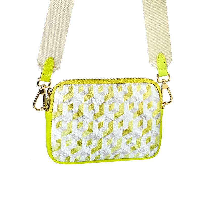 Scarlet Cross Body Bag Lime Cubes