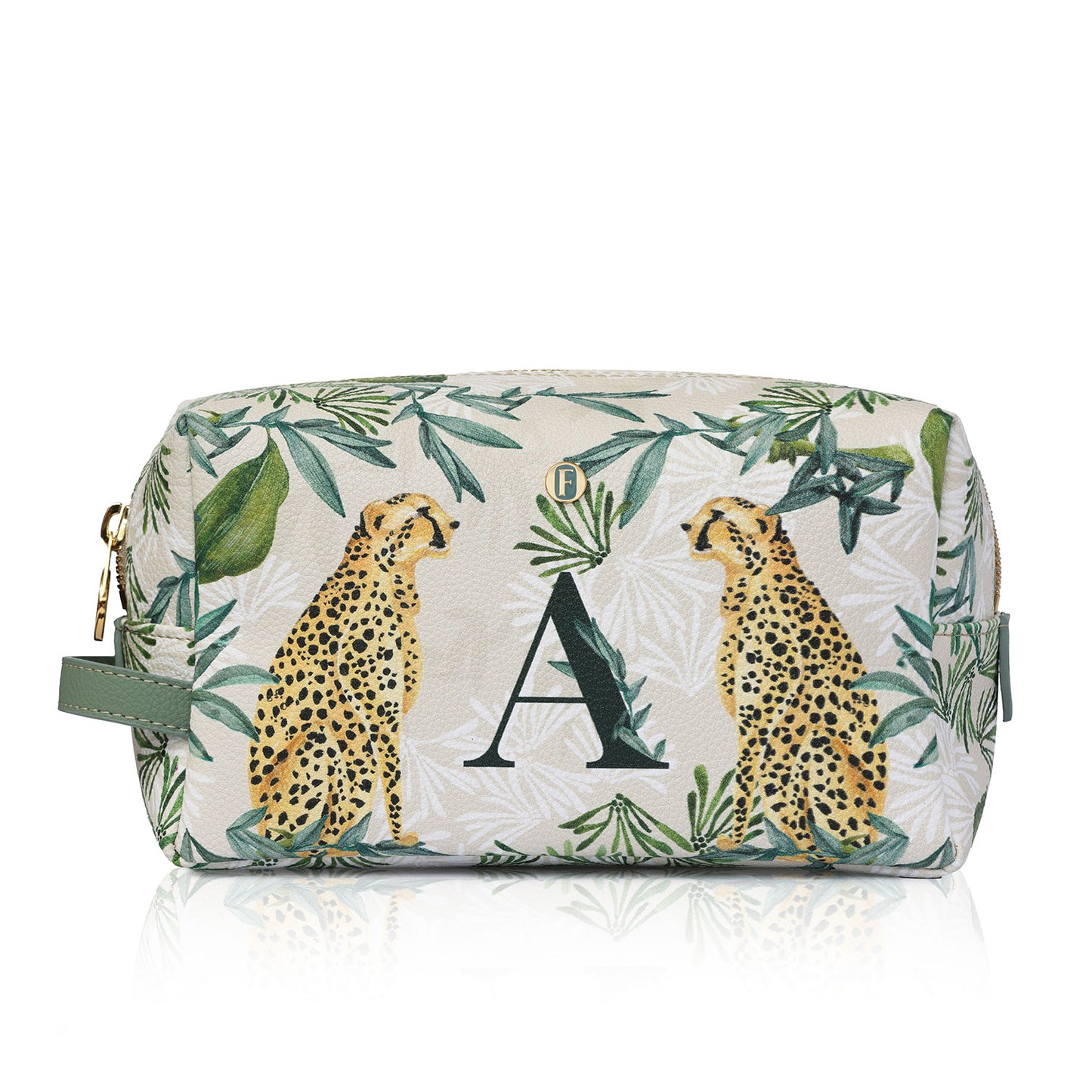 Bacio Make-Up Bag in Jungle Beige Monogram