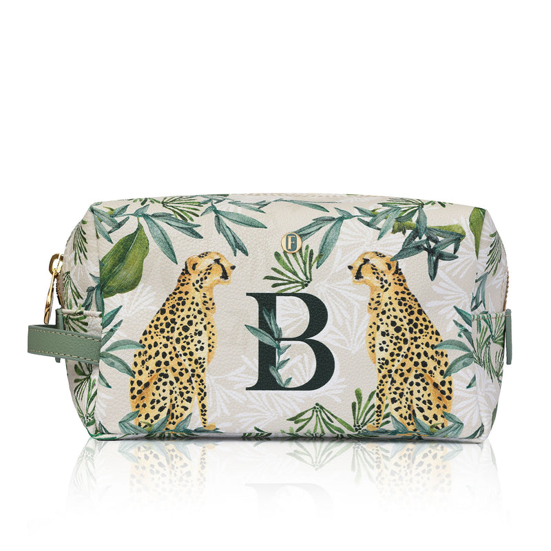 Bacio Make-Up Bag in Jungle Beige Monogram