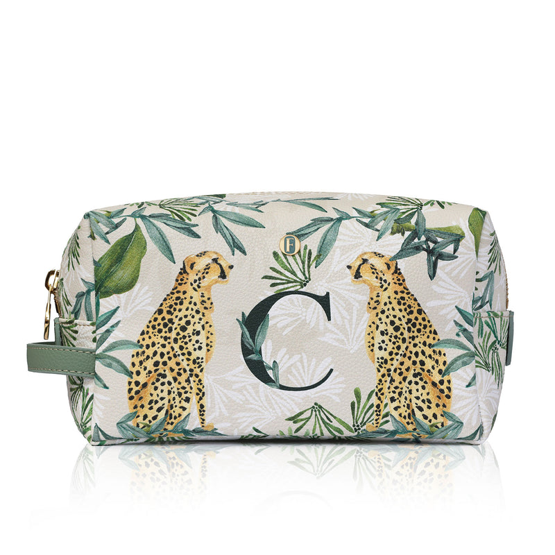 Bacio Make-Up Bag in Jungle Beige Monogram