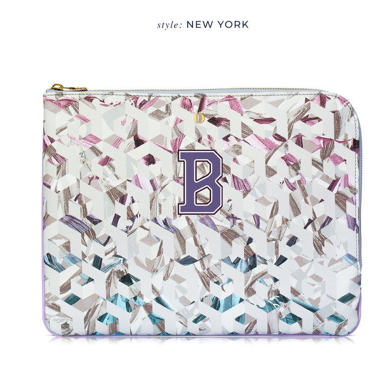 Brera Laptop Sleeve in  Lilac Cubes