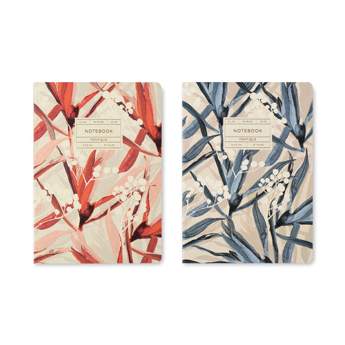 Blooming Lily Set of 2 Stitched Notebook