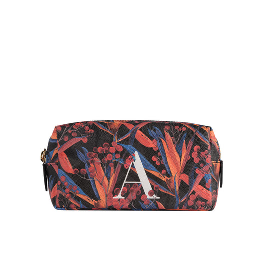 Mini Bacio Make-up Bag in Cradle Lily Black Monogram